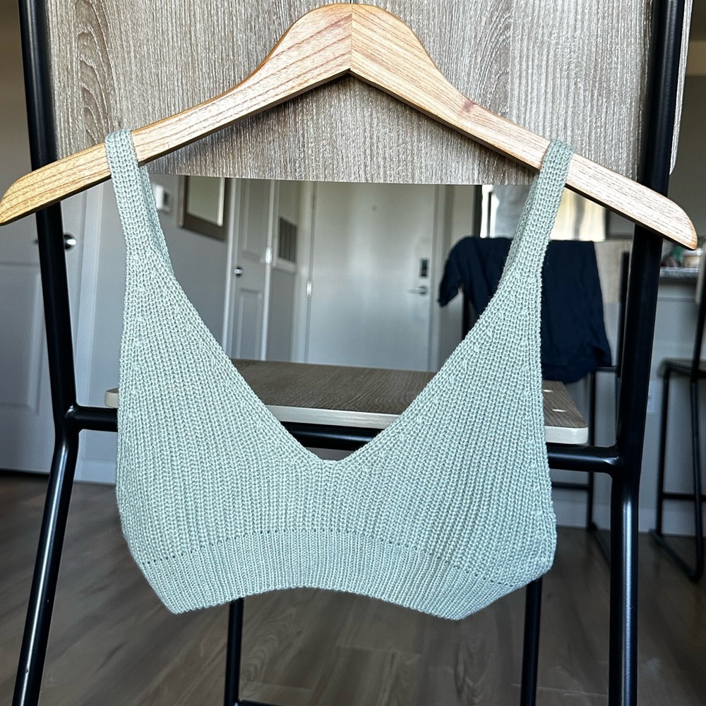 Sage Green Knit Tank Top